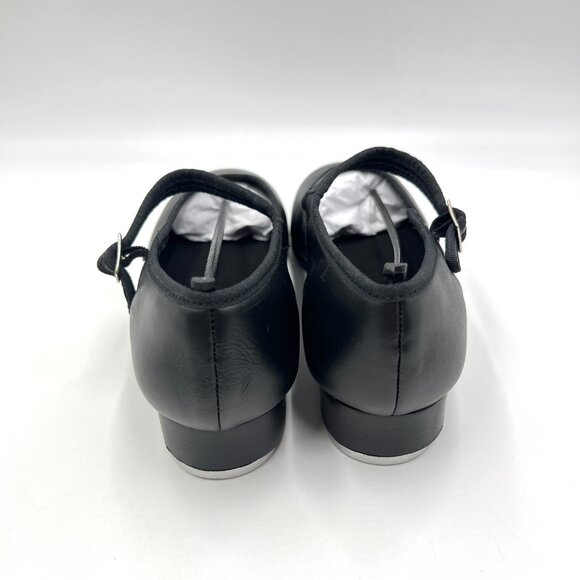 6.5W 6.5 WIDE WIDTH Capezio Women's 3800 Black Leather Mary Jane Dance Tap Shoes - Picture 7 of 13